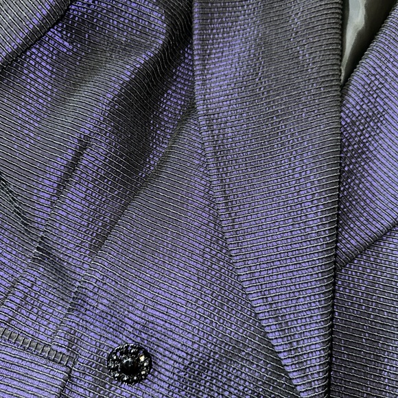 Vintage Christian Dior Iridescent Blue Blazer - Picture 12 of 14